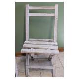 Pair of Vintage Painted Wood Folding Chairs