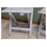 Pair of Vintage Painted Wood Folding Chairs