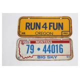 Collection of 12 Vintage License Plates from Various States