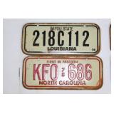 Collection of 12 Vintage License Plates from Various States