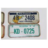 Collection of 12 Vintage License Plates from Various States