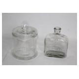 Set of Clear Glass Storage Jars