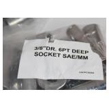 Set of 5 Bags Assorted Deep Sockets SAE/MM
