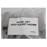 Set of 5 Bags Assorted Deep Sockets SAE/MM