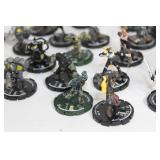 Collection of 40 Heroclix Miniature Figures for Tabletop Gaming