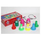 Colorful Set of Educational Toy Cones and Figures