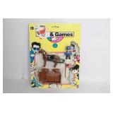 Vintage Toys R Us Cowboy Playset with Horse and Cart