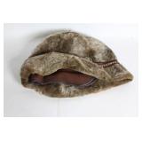 Vintage Faux Fur Winter Hat with Decorative Trim