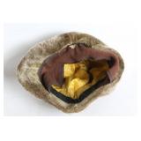 Vintage Faux Fur Winter Hat with Decorative Trim