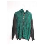 Dimadies Sequin Green and Black Zipper Jacket