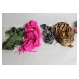 Collection of 4 Fashion Scarves in Varied Patterns