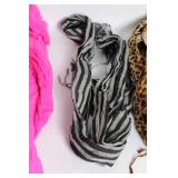 Collection of 4 Fashion Scarves in Varied Patterns