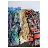 Lot of Assorted Decorative Fabric Scarves