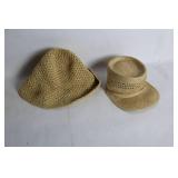 Set of 2 Handcrafted Straw Hats