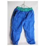 Everlast Blue Athletic Track Pants with Green Elastic Waistband