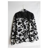 XXL Black and White Camouflage Fleece Jacket