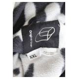 XXL Black and White Camouflage Fleece Jacket