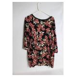 Floral Black and Red Women