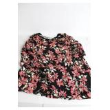 Floral Black and Red Women