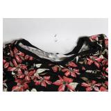 Floral Black and Red Women