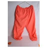 Large Bright Orange Elastic Waist Pants