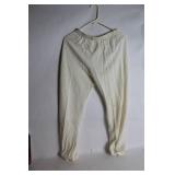 Vintage Medium White Sweatpants with Elastic Waistband