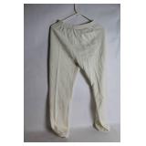 Vintage Medium White Sweatpants with Elastic Waistband