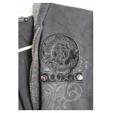 COOGI Black Full-Zip Hoodie with Embroidered Logo, Size XL