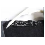 COOGI Black Full-Zip Hoodie with Embroidered Logo, Size XL