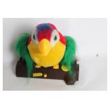 Colorful Talking Parrot Toy on Wooden Base