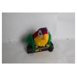 Colorful Talking Parrot Toy on Wooden Base