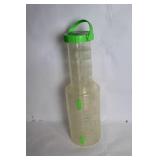 Transparent Plastic Container with Green Lid and Handle