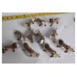 Set of 10 Plastic Toy Lions