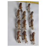 Set of 10 Plastic Toy Lions