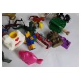 Collection of Assorted Plastic Toy Figures and Accessories