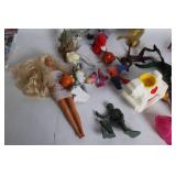 Collection of Assorted Plastic Toy Figures and Accessories
