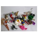 Collection of Assorted Plastic Toy Figures and Accessories