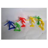 Set of 6 Vintage Plastic Cowboy and Indian Figures