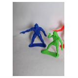 Set of 6 Vintage Plastic Cowboy and Indian Figures