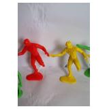 Set of 6 Vintage Plastic Cowboy and Indian Figures