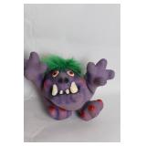 Vintage Purple Troll Figurine with Green Hair