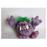 Vintage Purple Troll Figurine with Green Hair