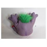 Vintage Purple Troll Figurine with Green Hair