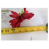 Vintage Ne-Time Cola Bottle with Artificial Red Gerbera Flower