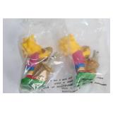 Set of 10 Burger King The Simpsons Collectible Toys