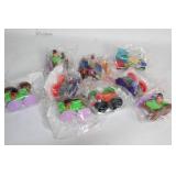 Set of 7 Vintage Wind-Up Toy Cars in Original Packaging
