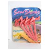 Pack of 4 Sand Shark Beach Towel Stakes