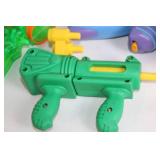 Collection of Vintage Plastic Toy Cars and Playsets