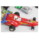 Collection of Die-Cast Cars with Track Set