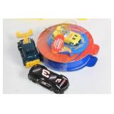 Collection of Die-Cast Cars with Track Set